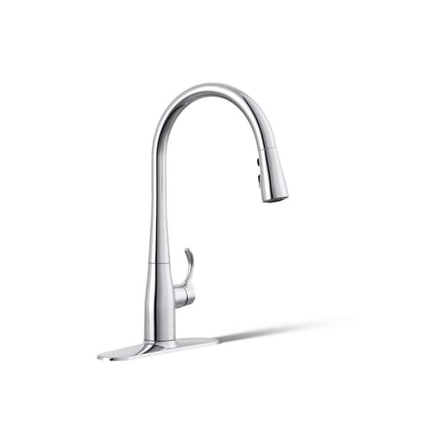 Simplice Single-Handle Pull-Down Sprayer Kitchen Faucet with DockNetik and Sweep Spray in Polished Chrome