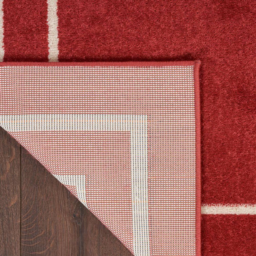 Brick and Ivory Reversible Synthetic Indoor/Outdoor Area Rug 5' x 7'