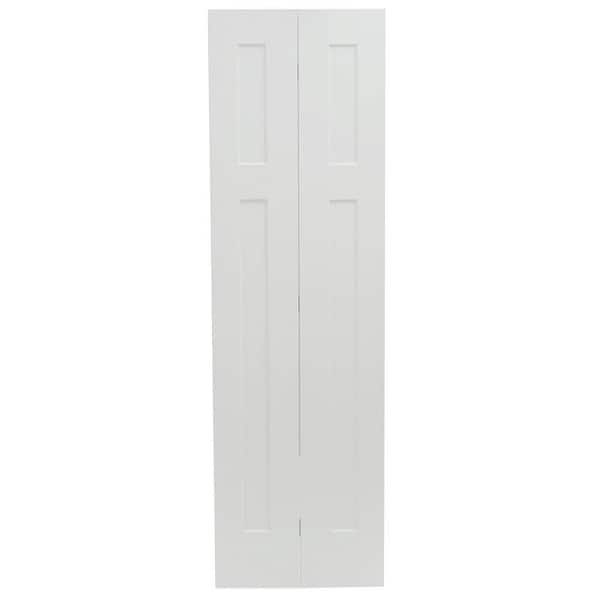 JELD-WEN 24 in. x 80 in. Craftsman White Painted Smooth Molded Composite Closet Bi-fold Door