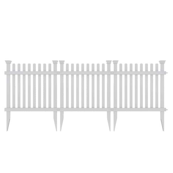 Zippity Outdoor Products Roger Rabbit 2 ft. x 2 ft. White Picket Vinyl Fence Panel Kit (3 Pack)