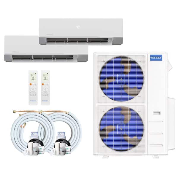 Olympus 4th Gen 48,000 BTU 4 Ton Multi-Zone 24 SEER2 Ductless Mini Split AC and Heat Pump with 24K,24K and 25,25ft Lines