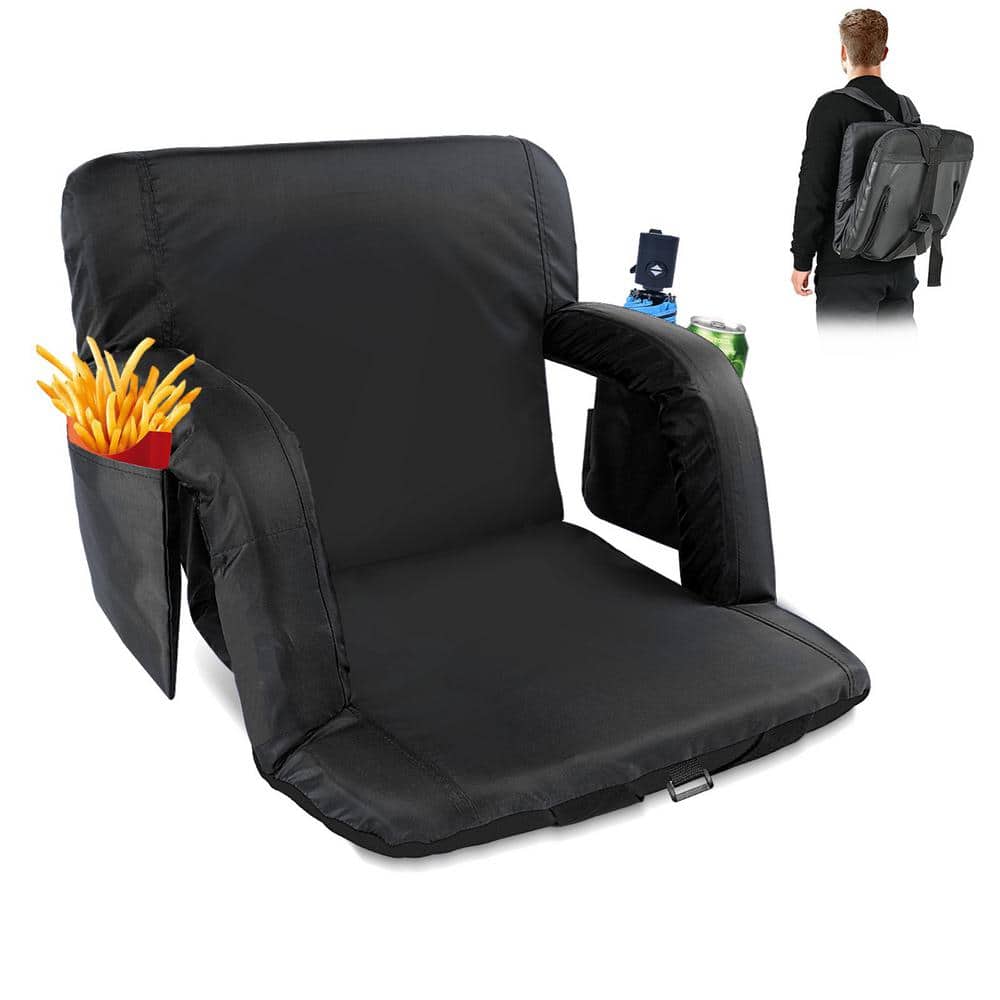 6 Reclining Positions Stadium Seats Chair with Padded Cushion Chair Back And Armrest Support price history on PriceWatchPro