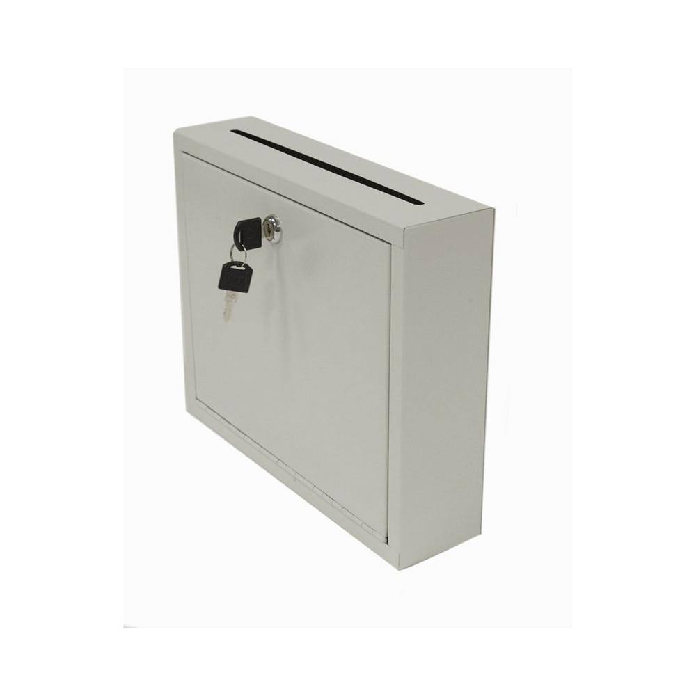 Large Beige Steel Lockable Wall-Mounted Drop Box