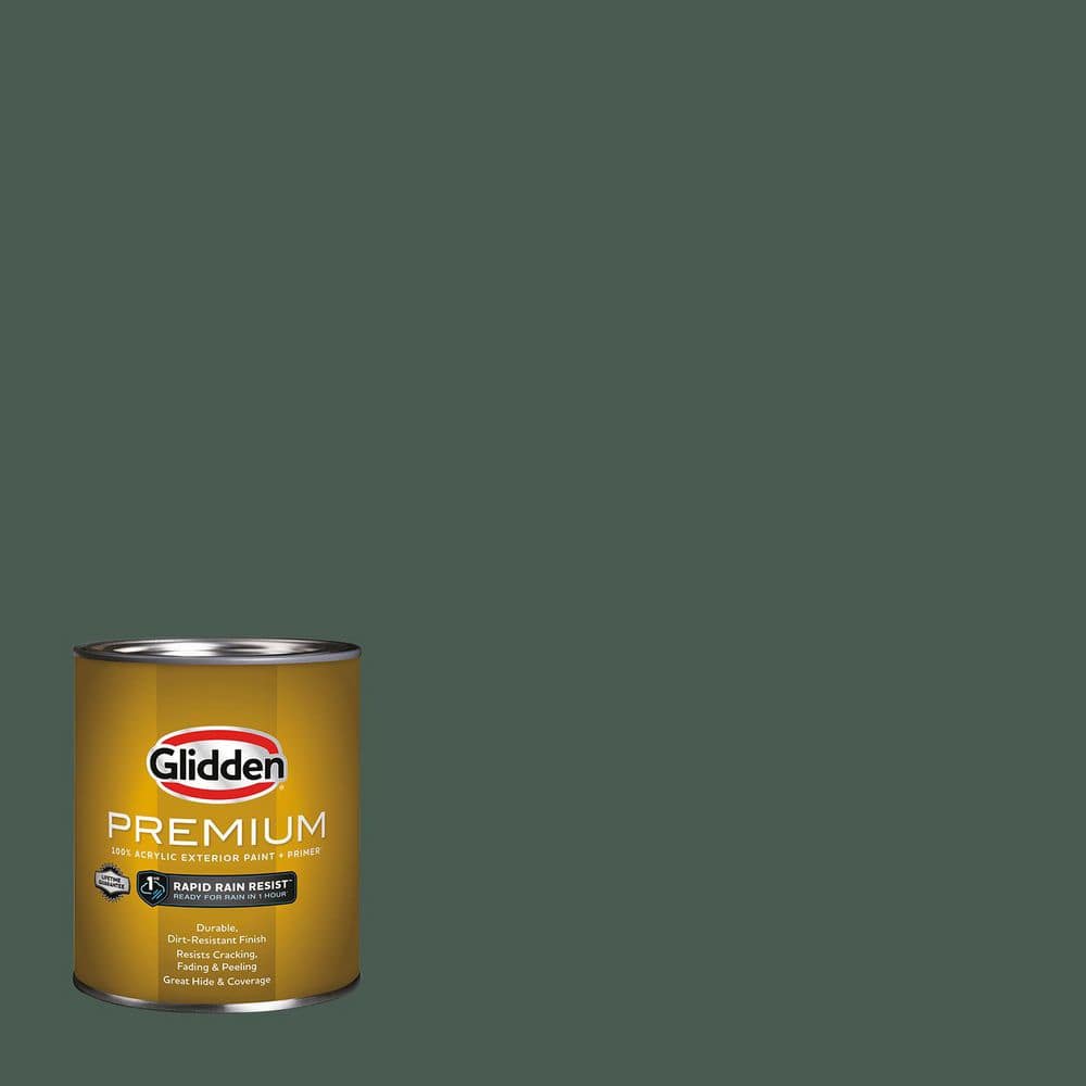 Glidden Premium 1 qt. PPG1136-7 Dark Green Velvet Flat Exterior