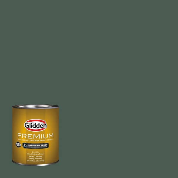 Glidden Premium 1 qt. PPG1136-7 Dark Green Velvet Satin Exterior