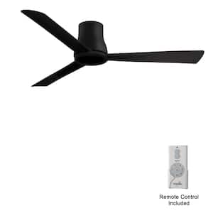 Simple Flush 52 in. Indoor/Outdoor Black Standard Ceiling Fan with Remote Included