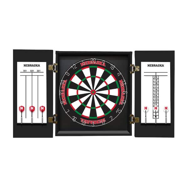 University of Nebraska Fan's Choice Dartboard Cabinet Set