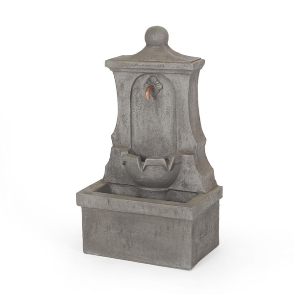 Noble House Dillonvale Outdoor Patio 35.5 in. 2-Tier Single Spout Fountain