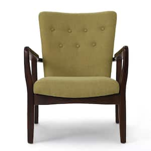 Becker Button Back Wasabi Fabric Armchair