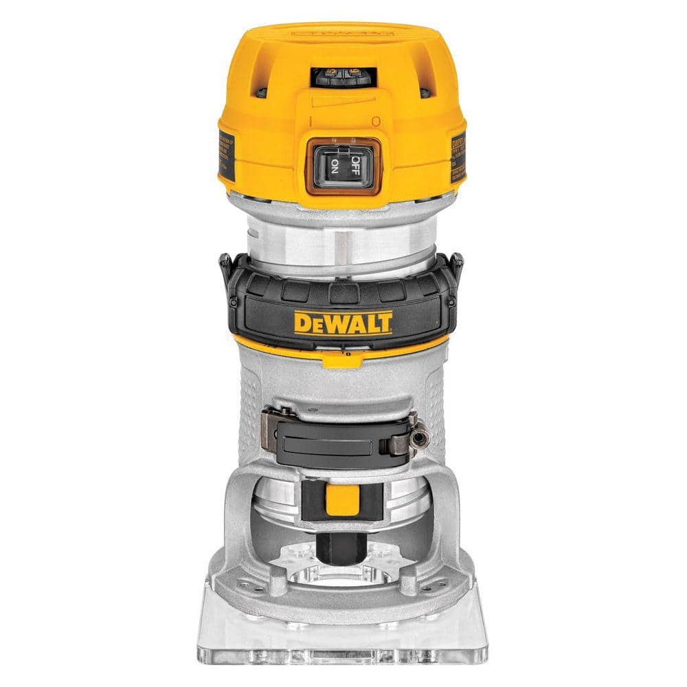 DEWALT 7 Amp Corded 1-1/4 HP Max Torque Variable Speed Compact Router with  LEDs DWP611 - The Home Depot