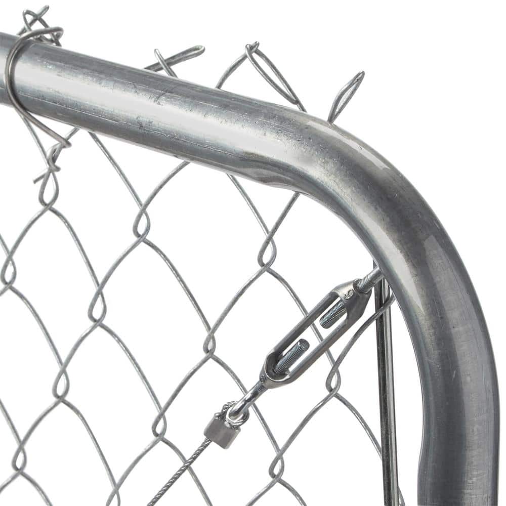Adjustable Silver Chain Link Walk-Through Gate Kit, 4' x 6'