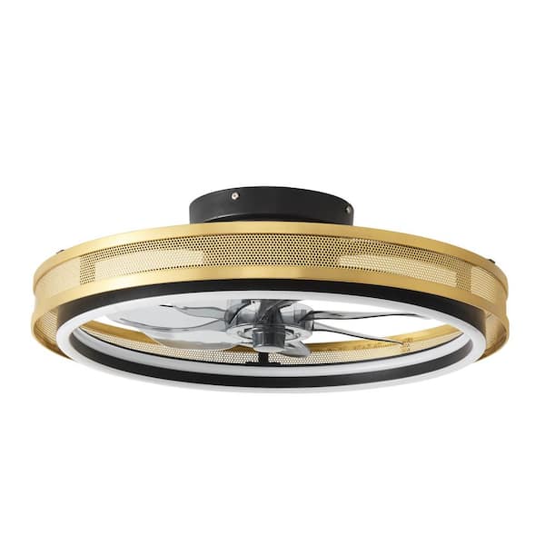 Deyidn 19.7 in. 30-Watt LED Brown Indoor Ceiling Fan with Lights and Remote Control