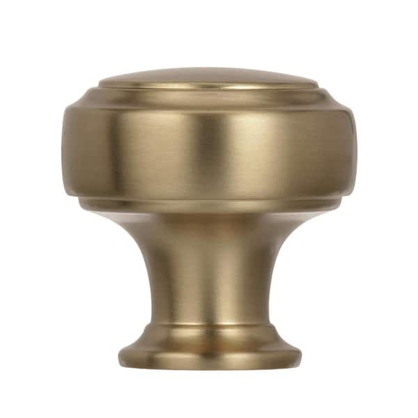 Highland Ridge 1-3/16 in. (30mm) Classic Golden Champagne Round Cabinet Knob