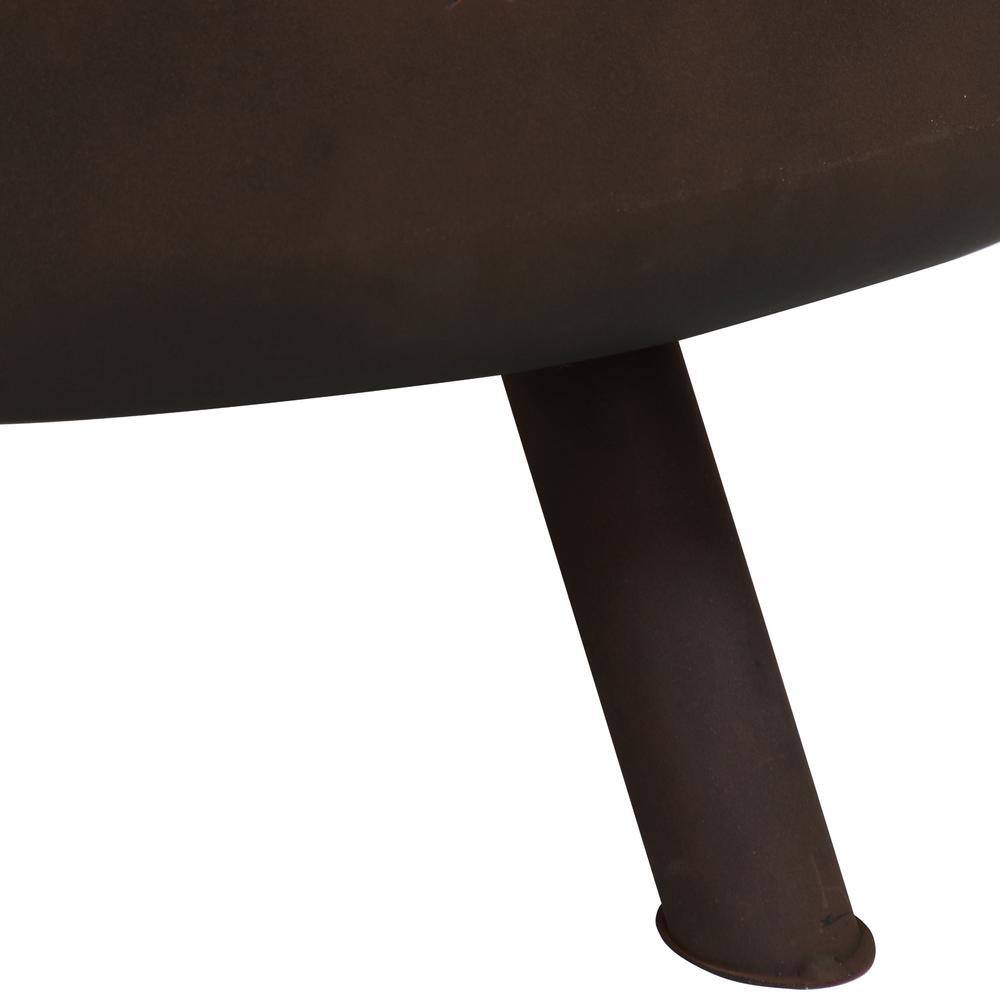 Bronze 30" Round Wood-Burning Steel Fire Pit with Cooking Grate