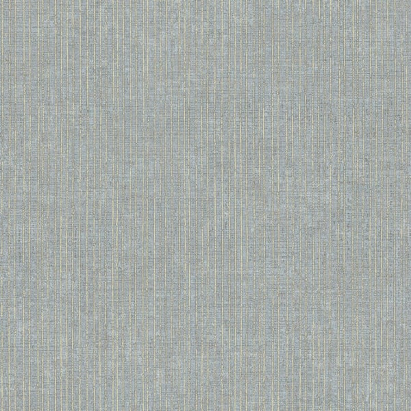 Unbranded Italian Style Blue Distressed Pinstripe Design Sheen Finish Vinyl on Non-Woven Non-Pasted Wallpaper Sample