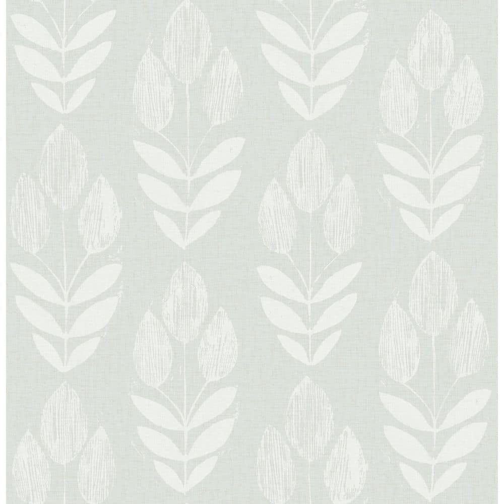 Garland Aqua Blue Block Tulip Wallpaper Sample
