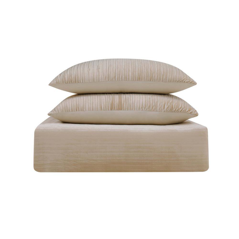 Champagne Full Velvet Down Alternative Comforter Set