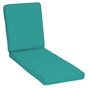 Oasis 26 in. x 80 in. Outdoor Chaise Cushion in Surf Teal