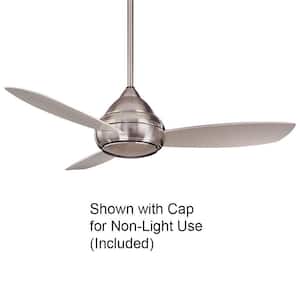 Concept I Wet 58 in. Integrated LED Indoor/Outdoor Brushed Nickel Wet Ceiling Fan with Light with Wall Control