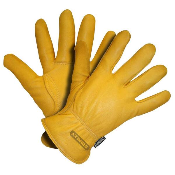 Stanley Premium Thinsulate-Lined Grain Deerskin Medium Driver Glove
