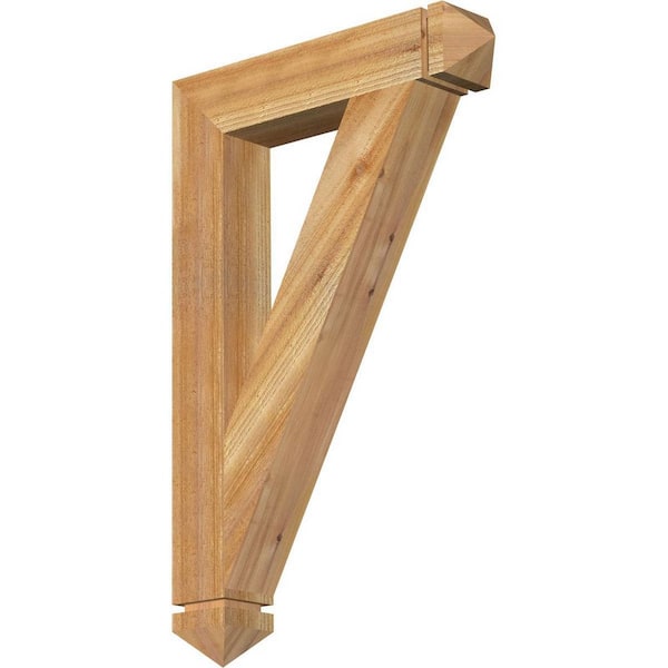 Ekena Millwork 4 in. x 34 in. x 22 in. Western Red Cedar Traditional Arts and Crafts Rough Sawn