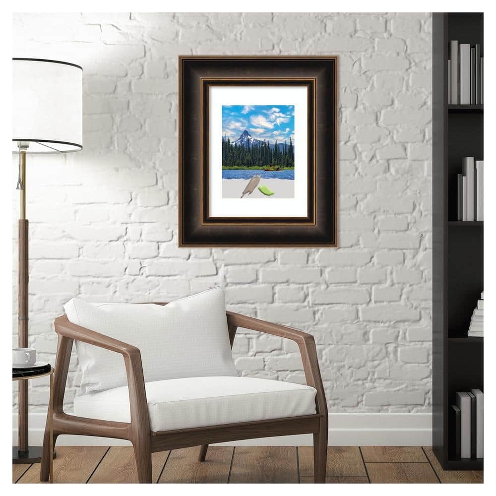 17" x 20" Satin White Wood Wall Picture Frame