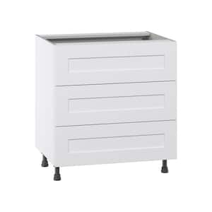 Wallace Painted Warm White Shaker Assembled Base Kitchen Cabinet with Inner Drawers (30 in. W x 34.5 in. H x 24 in. D)