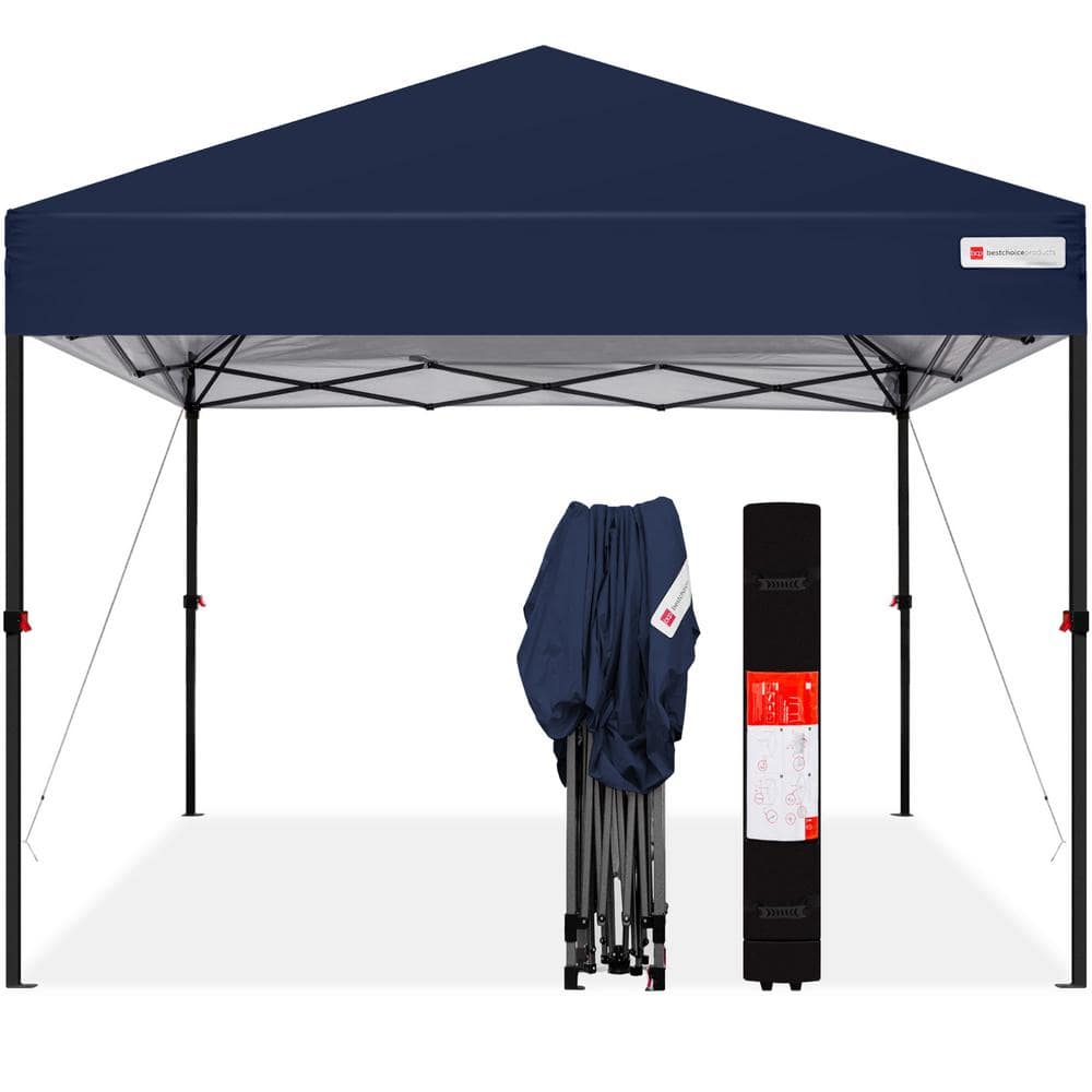 PAOLFOX 10 x 10 Outdoor Portable Instant Pop Up Tent with Sidewalls,Navy  Blue