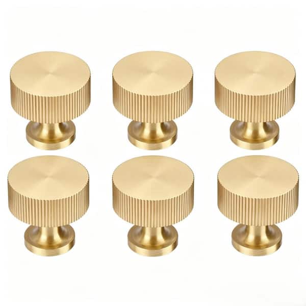 brass gold dresser knobs Numhew 6-Pack Solid Cabinet Brushed Brass Finish Modern Drawer Pulls men dark monk strap