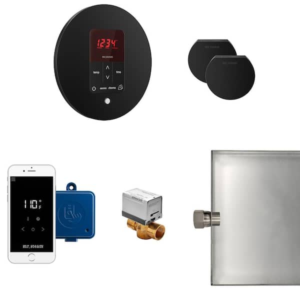 Mr. Steam Butler Max Package Round in Matte Black