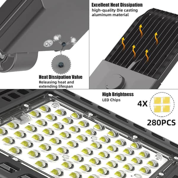 WYZM 1500 Watt Equivalent 300 Watt Integrated LED Bronze Parking