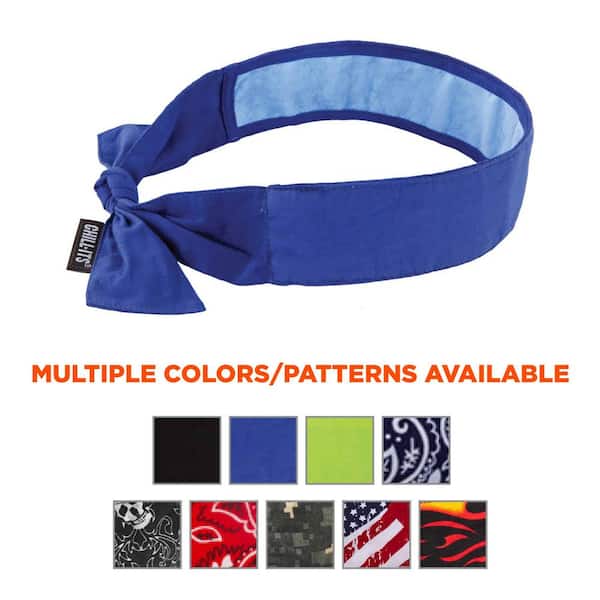 Evaporative Cooling Bandana with Cooling Towel Tie, 1 Size Fits Most