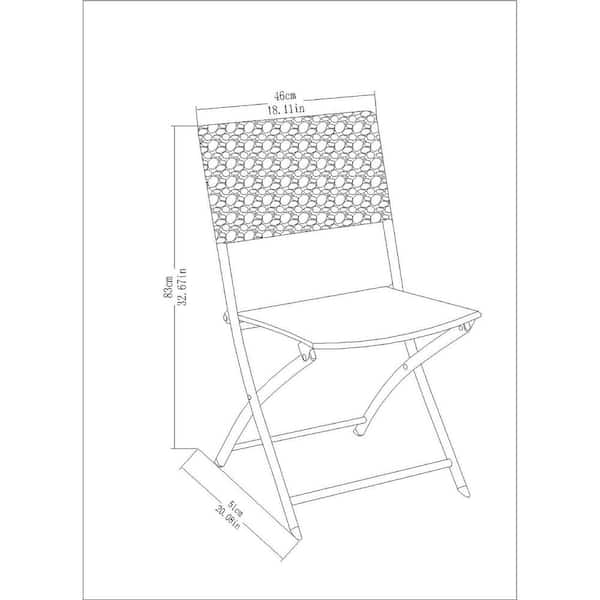 StyleWell Mix and Match Folding Wicker Steel Outdoor Patio
