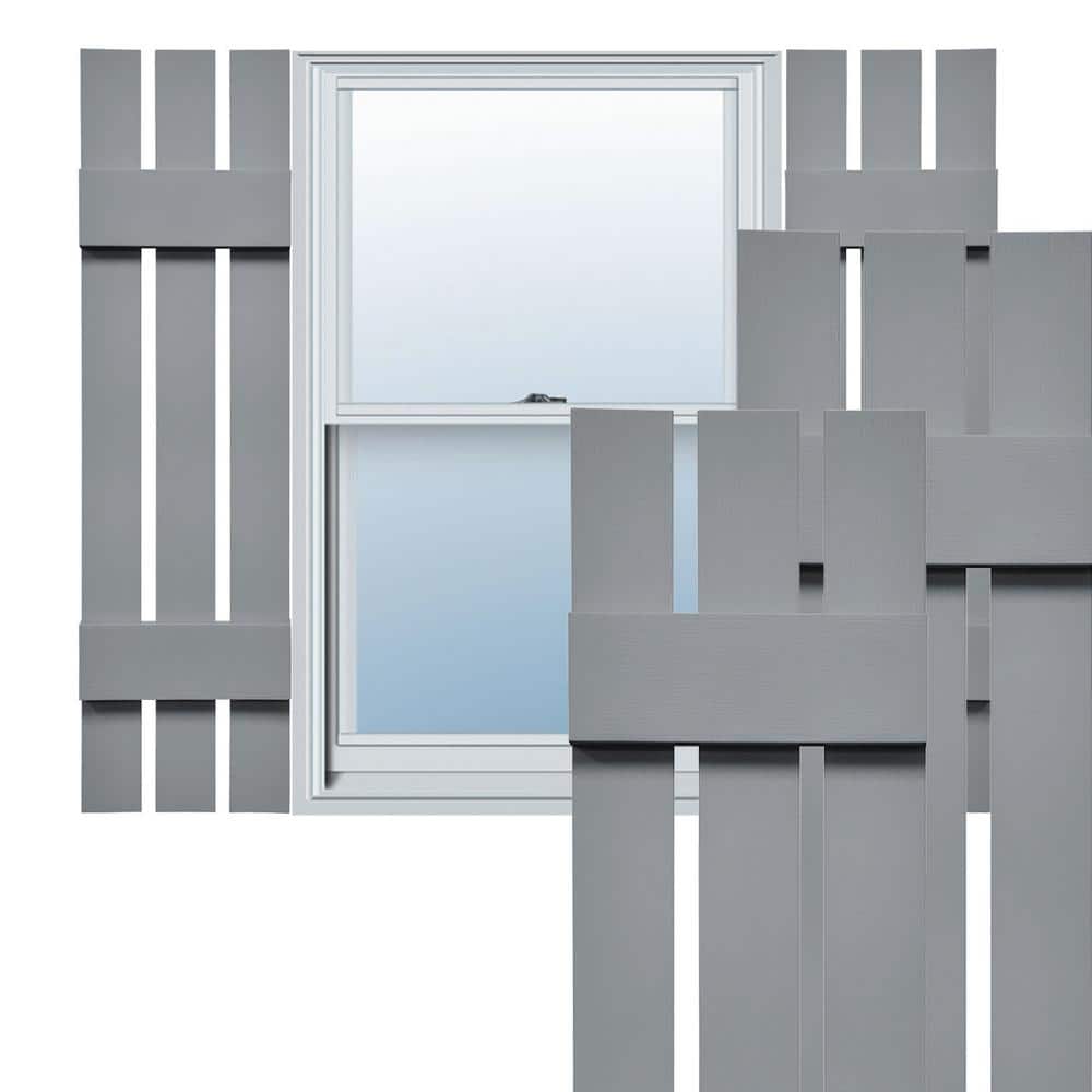 Lifetime 12 in. W x 51 in. H Vinyl Board and Batten Shutters Pair in Platinum price history on PriceWatchPro