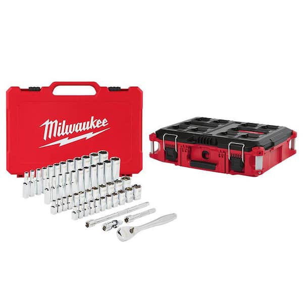 SAE & Metric Milwaukee Electric Tools MLW48-22-9004 1/4In RATCHET & Socket Set