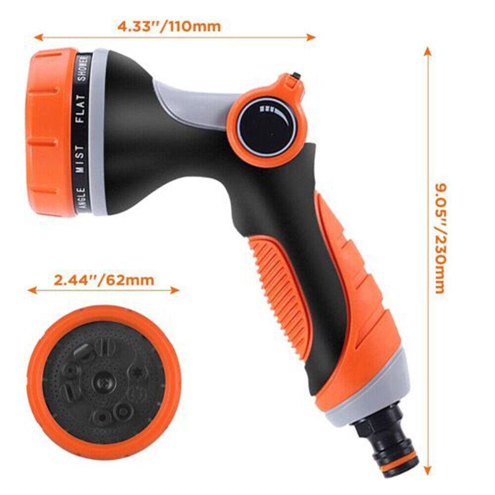 Yellow Heavy Duty Adjustable Garden Hose Nozzle with Thumb Control