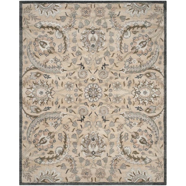 SAFAVIEH Bella Beige/Multi 8 ft. x 10 ft. Floral Area Rug