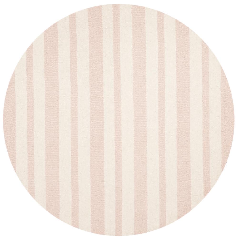 Ivory Whimsy Round Hand-Tufted Wool Kids' Rug - 59"