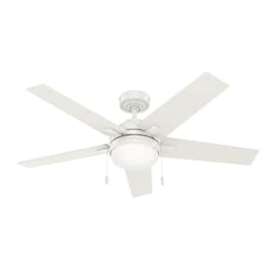 Bartlett 52 in. LED Indoor Fresh White Ceiling Fan with Light Kit