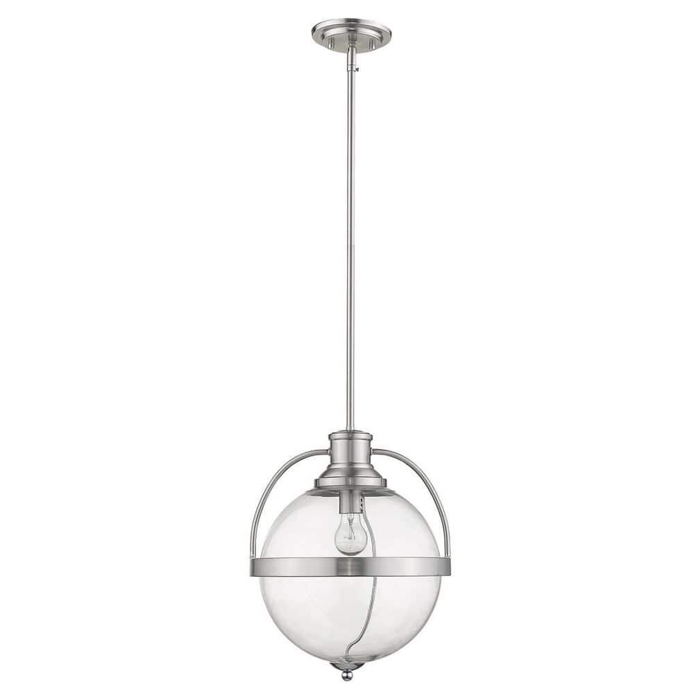 100-Watt 1-Light Nickel Pendant Light with Crystal, No Bulbs Included price history on PriceWatchPro