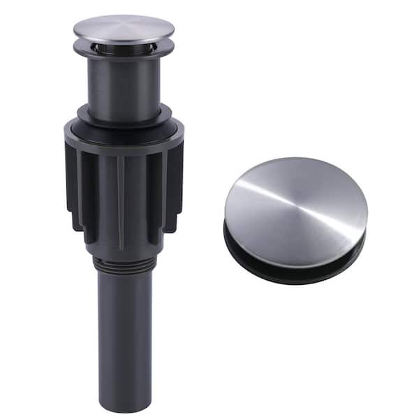 ALEASHA Drain Assembly Stopper without Overflow in Brushed Nickel