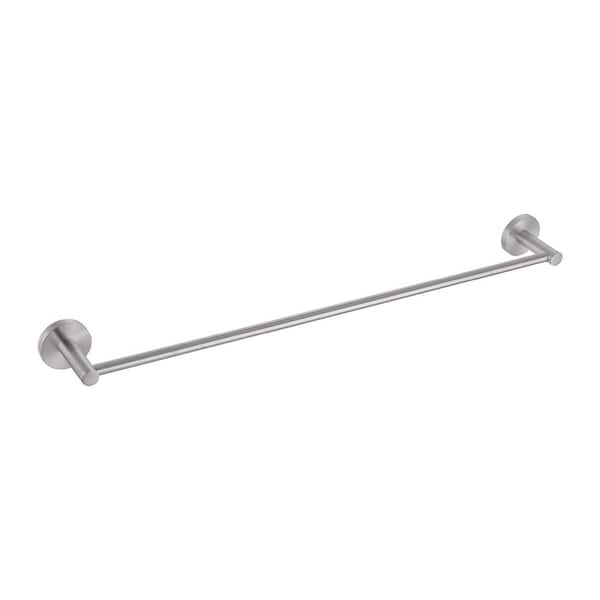 Bathroom Accessories 23.62 in. Wall Mounted Towel Bar in Brushed Nickel