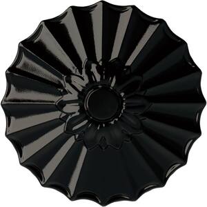 9 in. x 1-3/8 in. Shakuras Urethane Ceiling Medallion (Fits Canopies upto 1-3/8 in.), Black Pearl