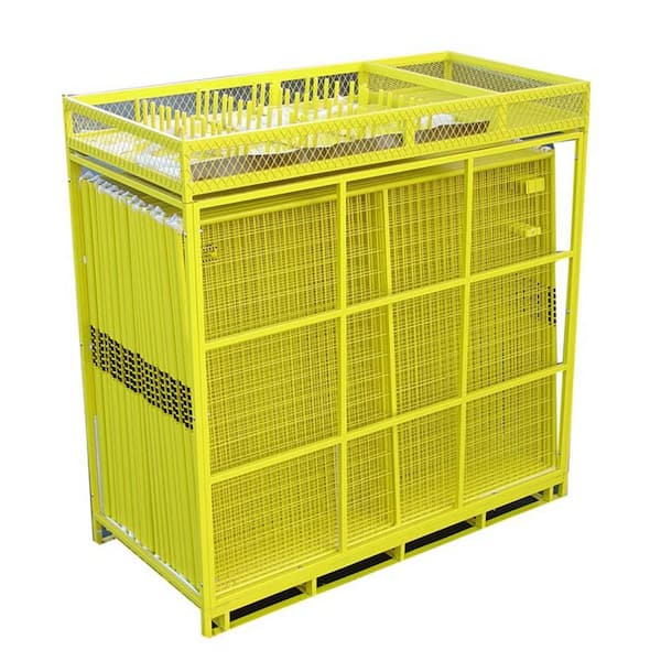 6 ft. x 210 ft. 28-Panel Yellow Powder-Coated Welded Wire Temporary Fencing