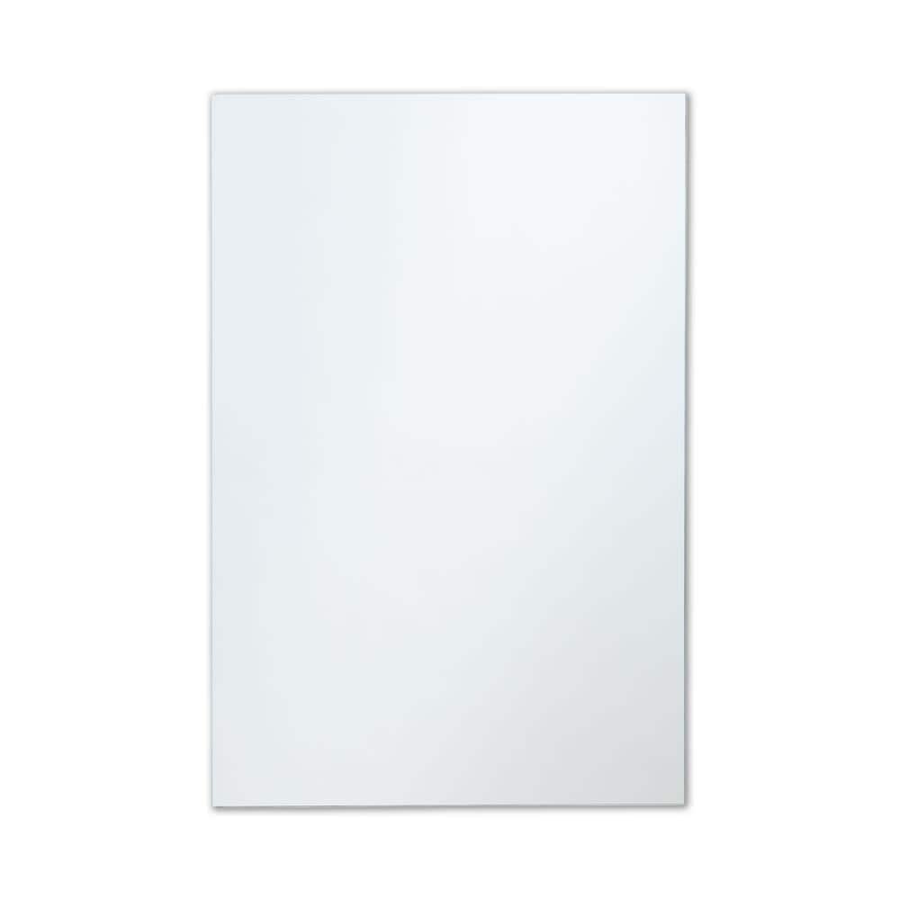 Elegant Frameless Rectangular Vanity Mirror with Beveled Edge, 16" x 24"