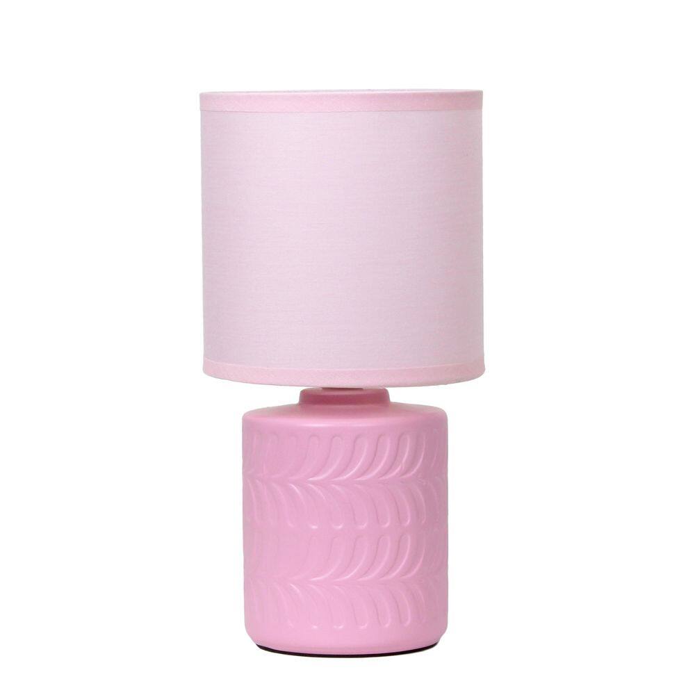 10 Floral Ceramic Table Lamp, Pink Base with Drum Shade for Bedroom or Entryway price history on PriceWatchPro
