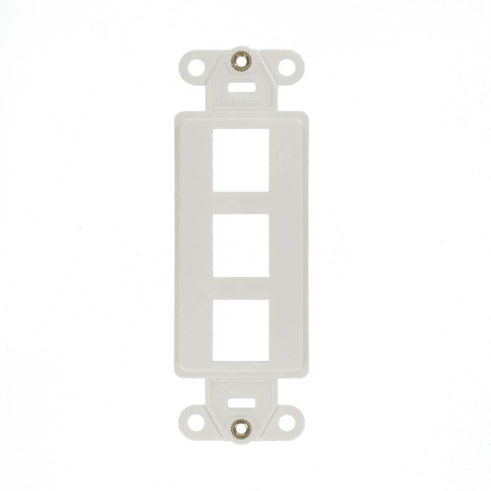 White 3-Port QuickPort Decora Insert