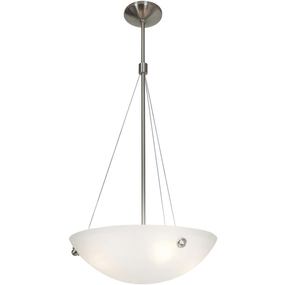 Access Lighting Noya 4-Light Stainless Steel Pendant with White Glass Shade  23072-BS/WHT - The Home Depot