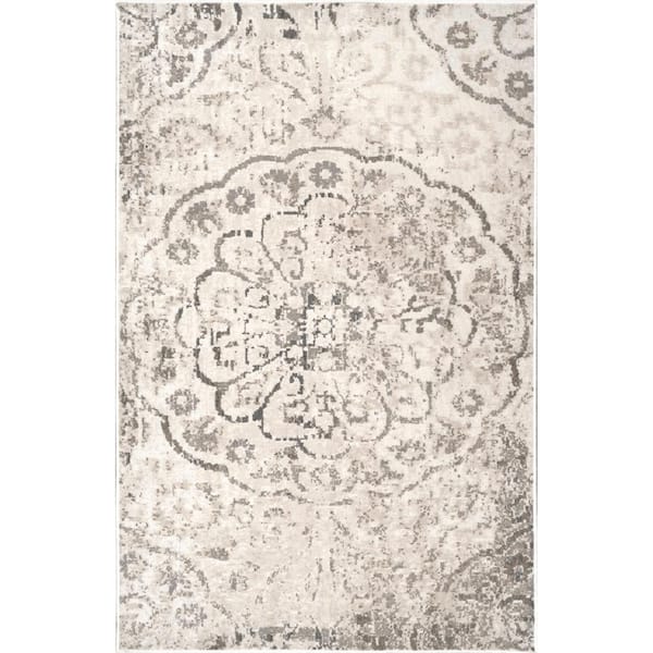 nuLOOM Minette Distressed Vintage Medallion Multi 8 ft. x 10 ft. Area Rug