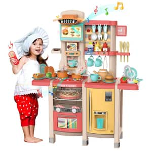  Play Kitchen Playset for Kids, Toy Kitchen Appliances